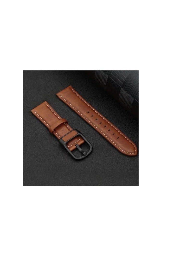 Leather Band 22MM For Samsung galaxy watch 3 45mm /watch 46mm/Gear S3/Huawei watch GT3 46MM/GT2E/GT 46mm)/GT2 Pro/GT2 46MM/honor Magic Watch2 46mm/Amazfit GTR 4 /GTR3/3pro/2/2e - Image 1